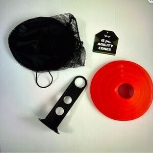 NEW Verge 15 piece orange Agility Cones Set training drills coordination sports